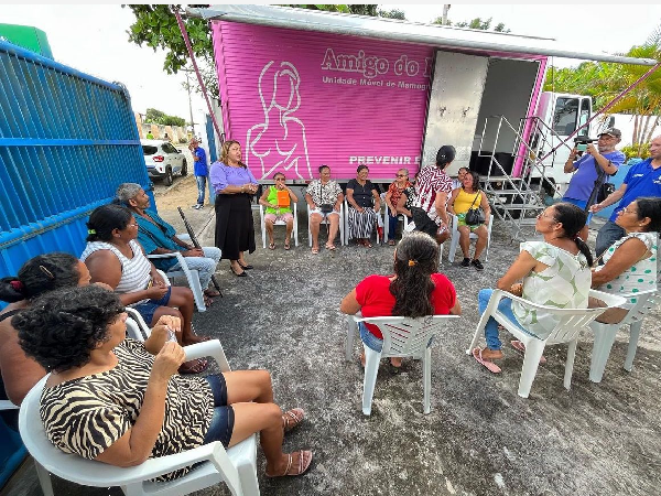 Realização de aproximadamente 80 (oitenta) mamografias para as mulheres do nosso município.